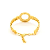 Çeyrek Altın Çerçeve Bileklik Çelik Altın Kaplama Örgü Model BLZ-633 thumbnail 4