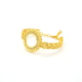 Çeyrek Altın Çerçeve Bileklik Çelik Altın Kaplama BLZ-634 thumbnail 4