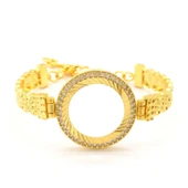 Çeyrek Altın Çerçeve Bileklik Çelik Altın Kaplama BLZ-648 thumbnail 1