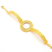 Çeyrek Altın Çerçeve Bileklik Çelik Altın Kaplama BLZ-648 thumbnail 3