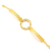 Çeyrek Altın Çerçeve Bileklik Çelik Altın Kaplama BLZ-647 thumbnail 3