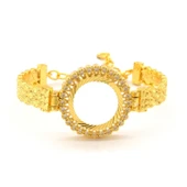 Çeyrek Altın Çerçeve Bileklik Çelik Altın Kaplama BLZ-643 thumbnail 1