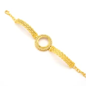 Çeyrek Altın Çerçeve Bileklik Çelik Altın Kaplama BLZ-643 thumbnail 3