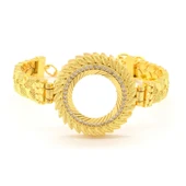 Çeyrek Altın Çerçeve Bileklik Çelik Altın Kaplama BLZ-640 thumbnail 1