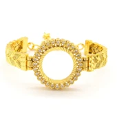 Çeyrek Altın Çerçeve Bileklik Çelik Altın Kaplama BLZ-641 thumbnail 1