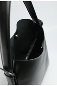 Kadın Suni Deri Salaş Shopper Omuz Çantası - 3