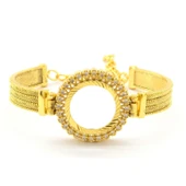 Çeyrek Altın Çerçeve Bileklik Çelik Altın Kaplama Trabzon Model-BLZ-645 thumbnail 1