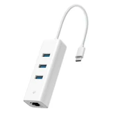 TP-LINK UE330C USB Type-C 3-Port Hub ve Gigabit Ethernet Adaptörü thumbnail 2