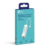 TP-LINK UE330C USB Type-C 3-Port Hub ve Gigabit Ethernet Adaptörü thumbnail 3