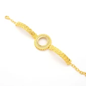 Çeyrek Altın Çerçeve Bileklik Çelik Altın Kaplama BLZ-640 thumbnail 3