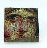 Şeker Portakalım Dekoratif Figürlü Zeugma Çingene Kızı Doğal Taş Banyo Gider Kapağı Süsü 10X10 Cm - 1
