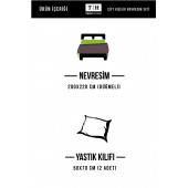 Tabu Home Üçgen Puantiyeli Beyaz Çift Kişilik Nevresim Seti - 2