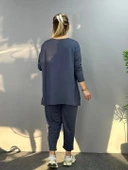 Lucky Life Kadın Iki Iplik Viskon Pamuk Kumaş Arma Detaylı Ikili Takım thumbnail 1