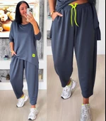 Lucky Life Kadın Iki Iplik Viskon Pamuk Kumaş Arma Detaylı Ikili Takım thumbnail 7