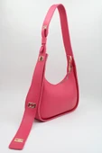 Yeni Sezon Fuşya Kadın Kademeli Askılı Çapraz Baget Omuz Çanta - 2