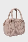 Pudra Mini Kadın Fermuarlı Çapraz Askılı El ve Omuz Çantası - 1