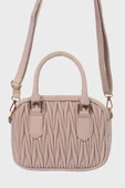 Pudra Mini Kadın Fermuarlı Çapraz Askılı El ve Omuz Çantası - 4