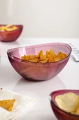 Akrilik Barok Mürdüm Orta Boy Oval Meyve & Salata Kasesi & Karıştırma Kabı / 1,6 Lt  (CAM DEĞİLDİR) - 2