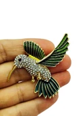 Zümrüt Kanatlı Sinek Kuşu Broş thumbnail 2