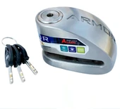Armor 614 MVA Alarmlı Motorsiklet Disk Kilidi Mil Çapı 14mm Paslanmaz Çelik thumbnail 6
