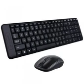 LOGITECH MK220 KABLOSUZ USB SİYAH 920-003163 Klavye Mouse Set - 1