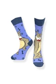 Tekli Unisex Anime Desenli Mavi Renkli Esnek Nem Alabilen Pamuklu Çorap thumbnail 2