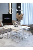 Florit Mobilya Orta Sehpa,4 1 Krom,Pizza Sehpa,Zigon Sehpa,Coffee Table Model 1 - 1