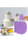 ABOOWE Pratik 3 'lü Hamur Kazıyıcı Kesici Dekoratör Set | Hamur Şekillendirici Kesici Kazıyıcı - 3