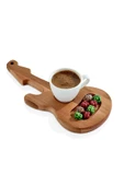 BK&TK DESİGN Kahve  Sunum Tepsisi Gitar - Ahşap Sunum Tahtası - 1
