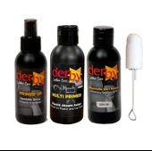 DERBY Koyu Gri Oto TORPİDO ve Iç Kapı Plastik Aksan Bakım Boyama 4 lü Set 100 ml - 1