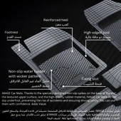 10 MM Audi A6 C7 Sedan 2014 ile uyumlu 5D Havuzlu Üniversal Paspas Siyah - 2