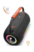 BeatBox Siyah LED Işıklı 20W Ses Bombası | USB, SD, AUX, FM Radyo ve Bluetooth Hoparlör - 1