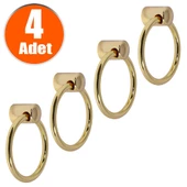Sarkaç Dolap Dolabı Çekmece Kulpu Kulpları Kulbu Gold Metal Halka Kulp (4 ADET) Mobilya Mutfak - 1