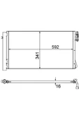 MAHLE 64539229021 Klima Radyatörü BMW E81 E82 E87 E88 E90 E91 E92 E93 E84 Z4 E89 M47 N47 M57 N57 N54 N55 - 2