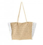 Tote Çanta Beyaz - Soft Sarı - 1
