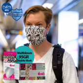 Medizer İnsanlar Desenli Cerrahi Maske Meltblown Kumaş - 10'lu 3 Kutu - 4