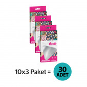 Medizer İnsanlar Desenli Cerrahi Maske Meltblown Kumaş - 10'lu 3 Kutu - 9