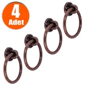 Sarkaç Eskitme Antik Bakır Metal Halka (4 ADET) Mobilya Mutfak Çekmece Dolap Kulpu Kulbu Kulpları - 1