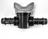 16mm MİNİ VANA GRİ 50 ADET  DAMLAMA SULAMA EK PARÇASI - 1
