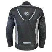 Prosev 5305 Kışlık Motosiklet Montu Hörgüçlü (Gri-Siyah) - 2