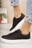 Sneaker Günlük First Edition Kadın Ayakkabı Sıyah Tarz015 - 3