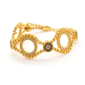 Üç Çeyrekli Çerçeve Bileklik Çelik Altın Kaplama BLK-1088 thumbnail 4