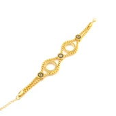 İki Çeyrekli Çerçeve Bileklik Çelik Altın Kaplama BLK-1065 thumbnail 2