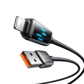Mcdodo CA-5250 3A USB iPhone Şarj Hız Göstergeli Şarj Data Kablosu 1.2M Siyah - 1