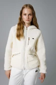 Ellesse Kadın Fermuarlı Kapüşonlu Krem Ceket EF169BG - 4
