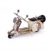 Nostaljik Dekoratif El Yapımı ve Boyaması Metal Scooter Biblo - 1