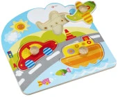 Classic World Ahşap ilk Yapbozum Ulaşım Araçları - 1