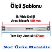 10 Adet Bihter Metal Desenli Mobilya Mutfak Dolabı Çekmece Dolap Kulpu Kulbu Krom(160 MM-16.0 CM) - 2