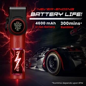 VGR V-001 Profesyonel  Berberler için Karbon Çelik Bıçak Saç Kesme Makinesi 9000RPM, LED Ekran - 2