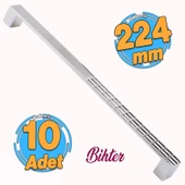 10 Adet Bihter Metal Desenli Mobilya Mutfak Dolabı Çekmece Dolap Kulpu Kulbu Krom(160 MM-16.0 CM) - 1